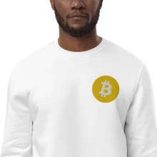 Emboidered Bitcoin Logo Eco Sweatshirt