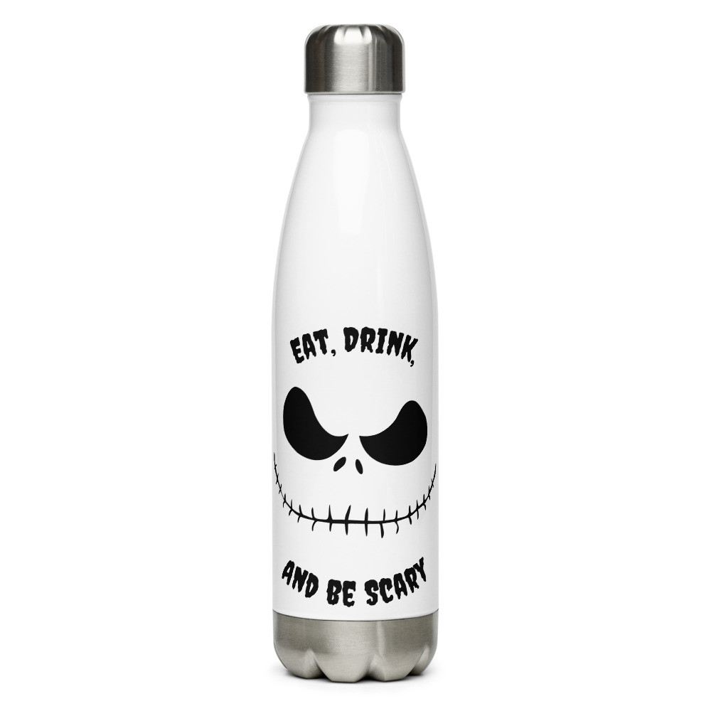 Halloween Eat Drink and Be Scary Stainless Steel Water Bottle