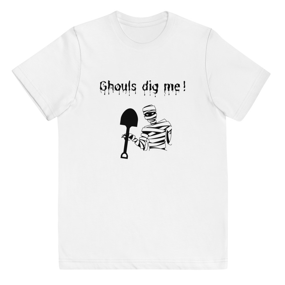 Halloween Ghouls Dig Me Kids Youth jersey t-shirt Mummy