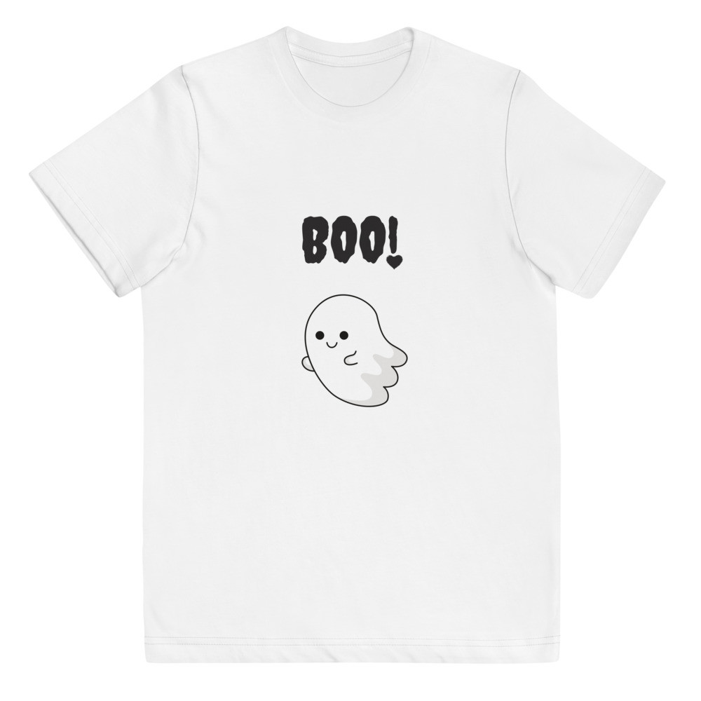 Halloween Cute Boo Ghost Kids Youth jersey t-shirt