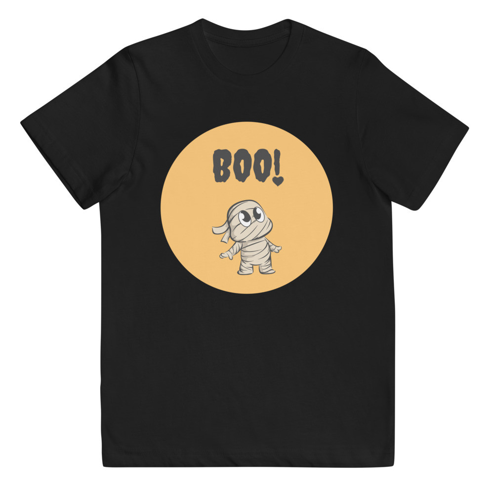 Halloween Cute Boo Mummy Kids Youth jersey t-shirt