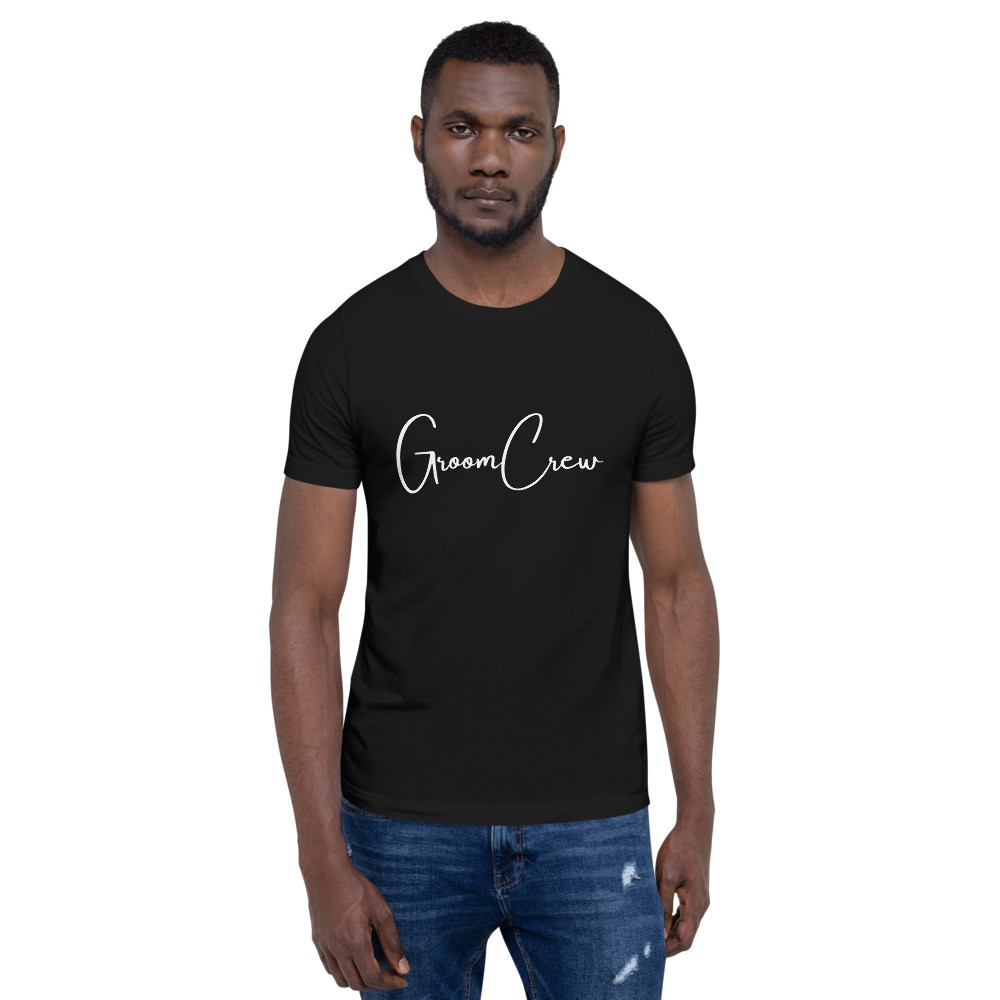 Groom Crew bachelor party bridal shower groomsmen Unisex t-shirt (dark colors)