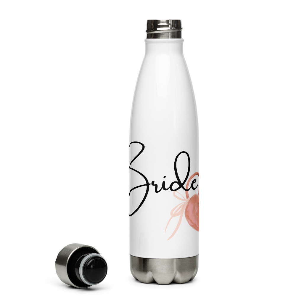 Bride with heart lock Stainless Steel Water Bottle bridal shower bachelorette party