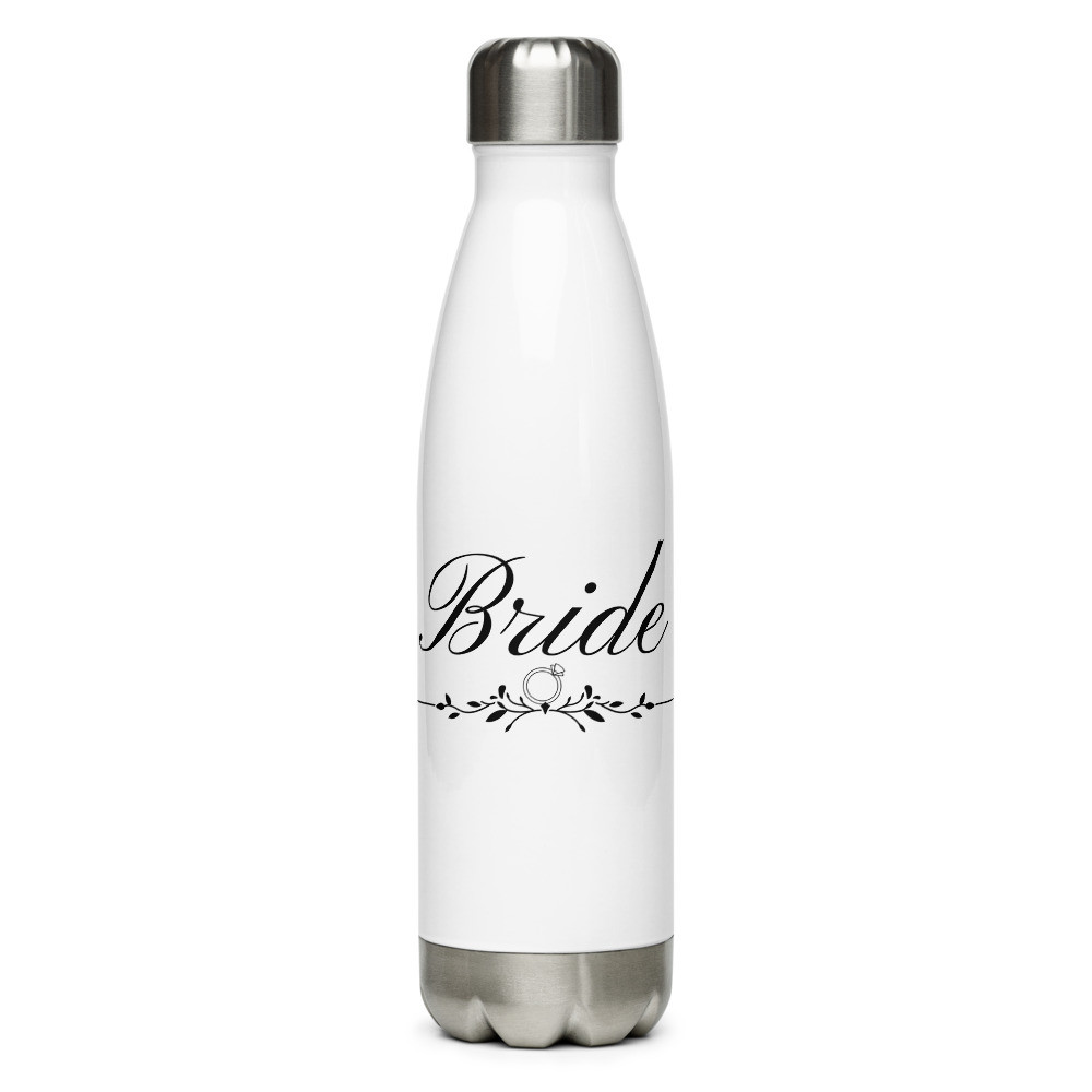 Bride script Stainless Steel Water Bottle bridal shower bachelorette party