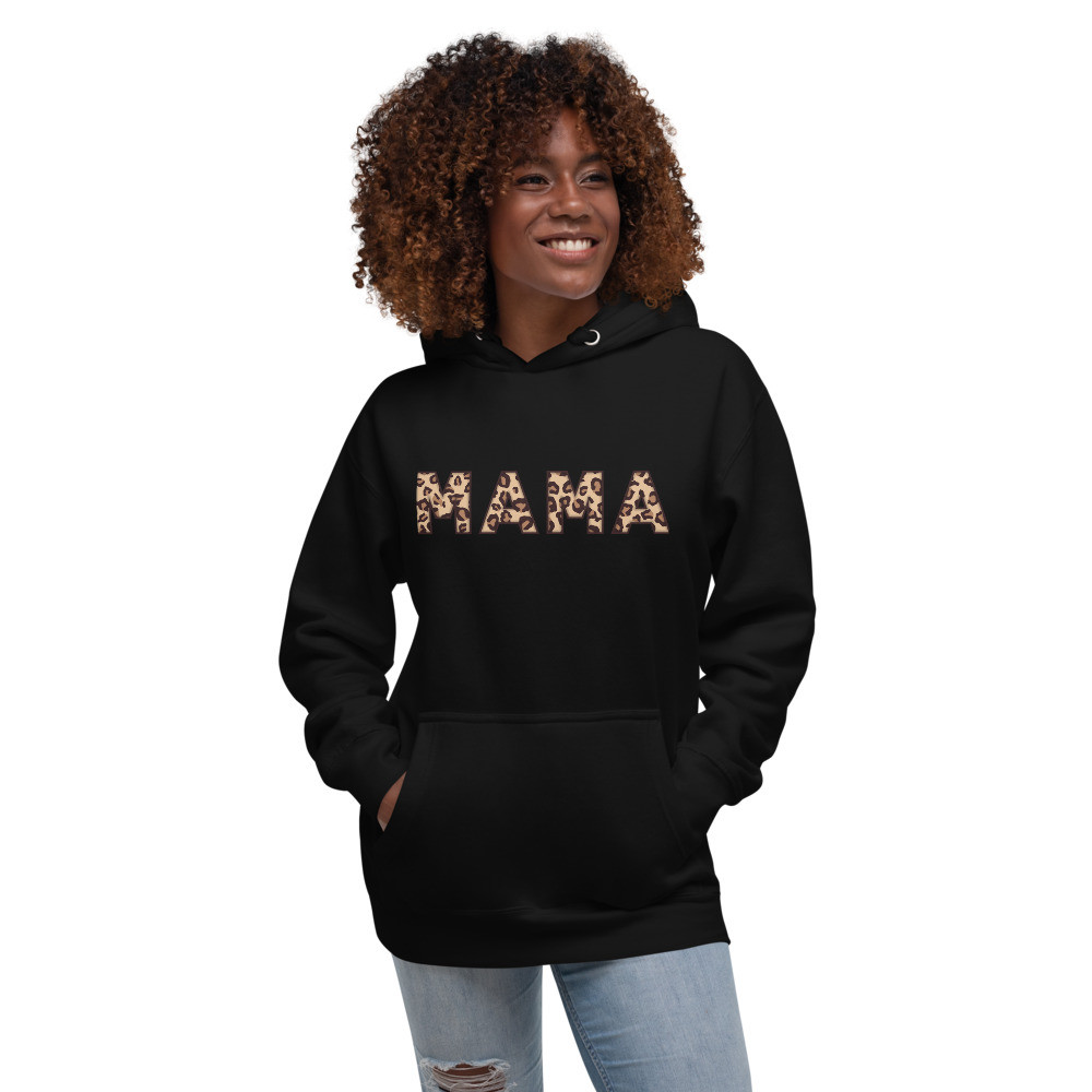 MAMA leopard letters Unisex Hoodie