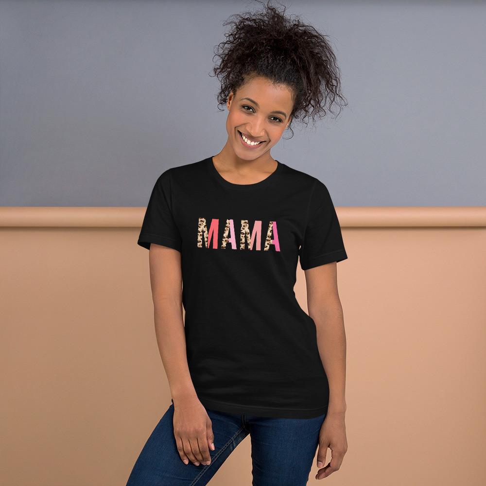 MAMA leopard multi Unisex t-shirt