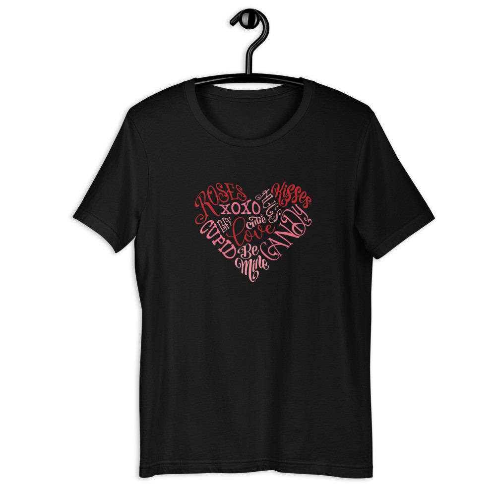 Love Words Heart Unisex t-shirt