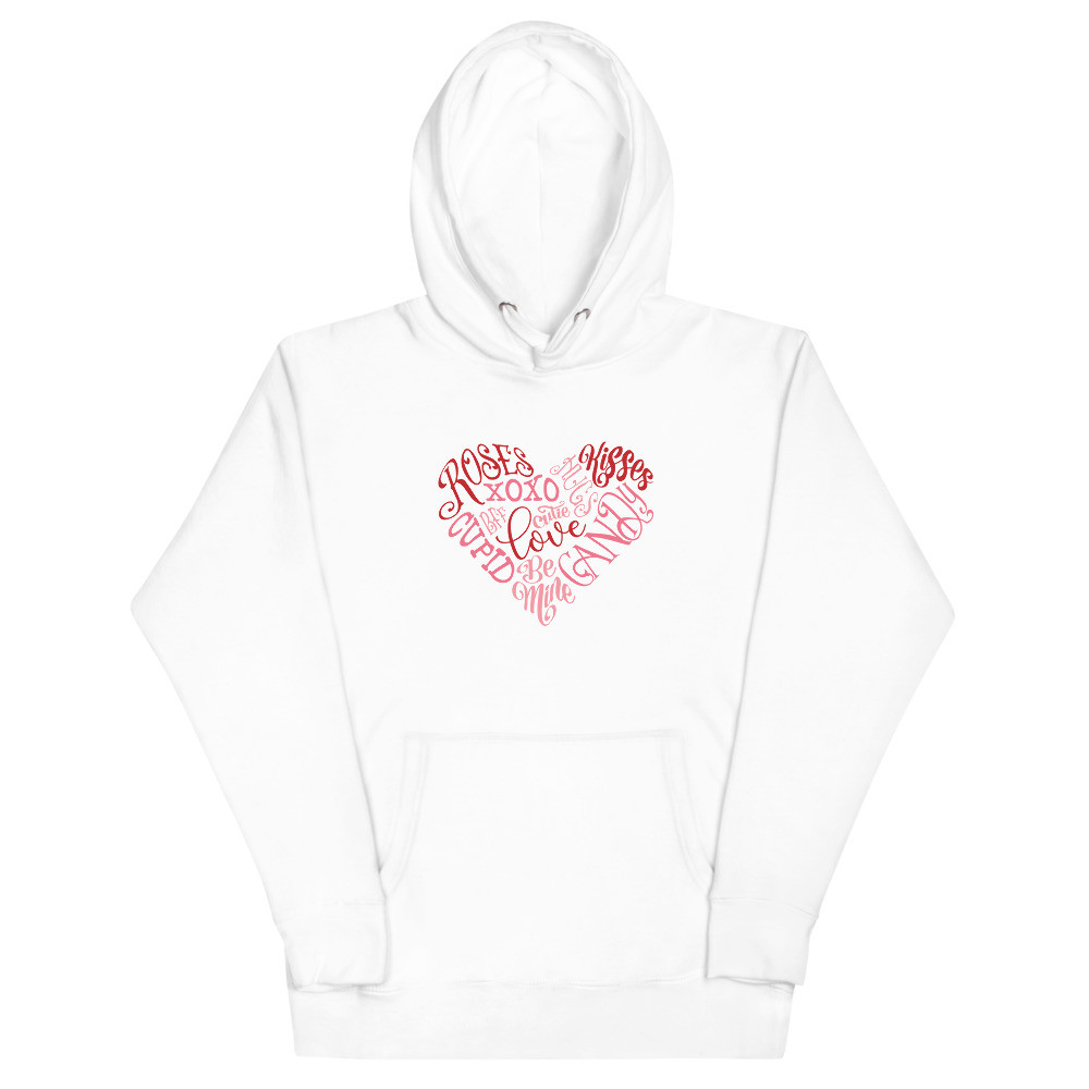 Love Words Heart Unisex Hoodie