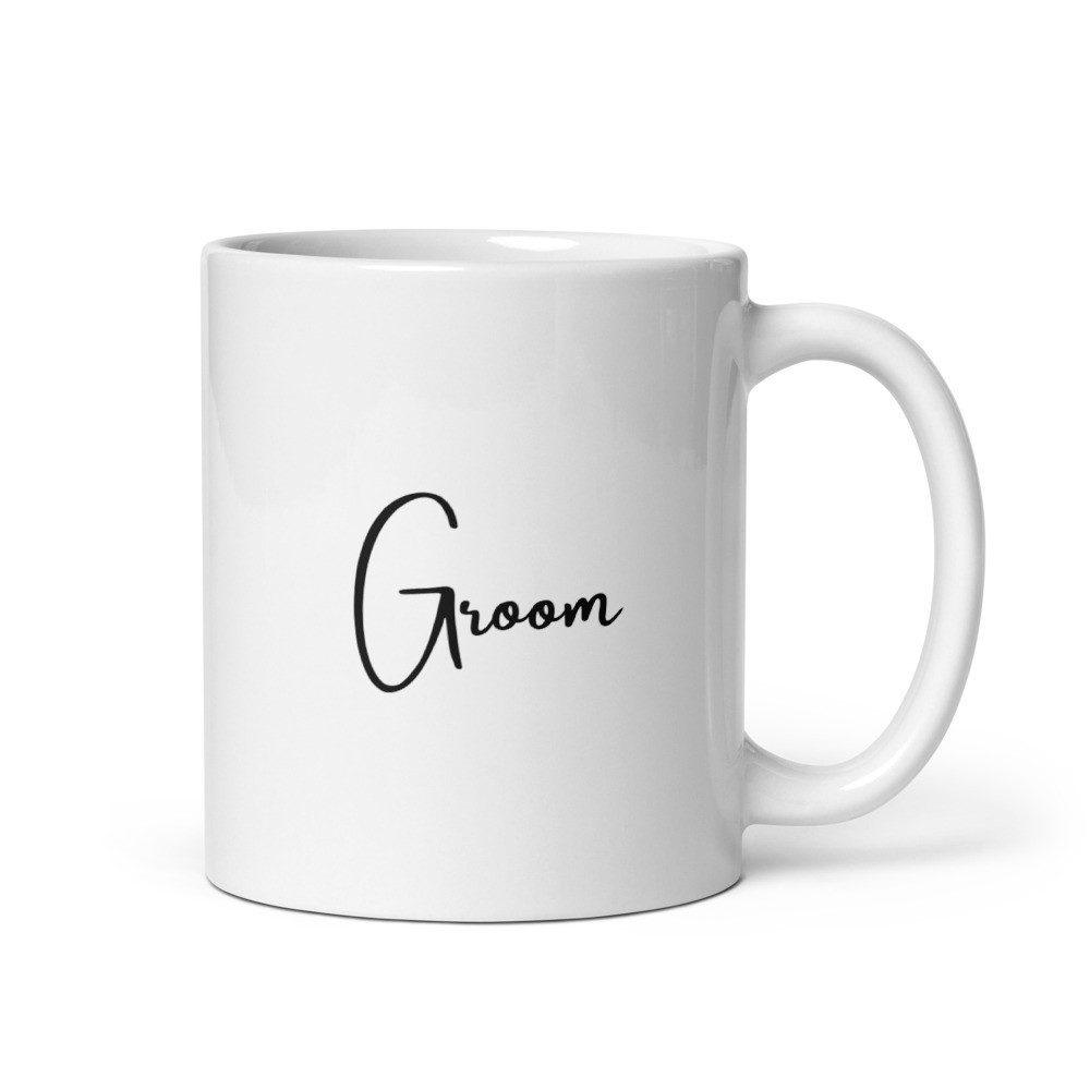 Groom White glossy mug