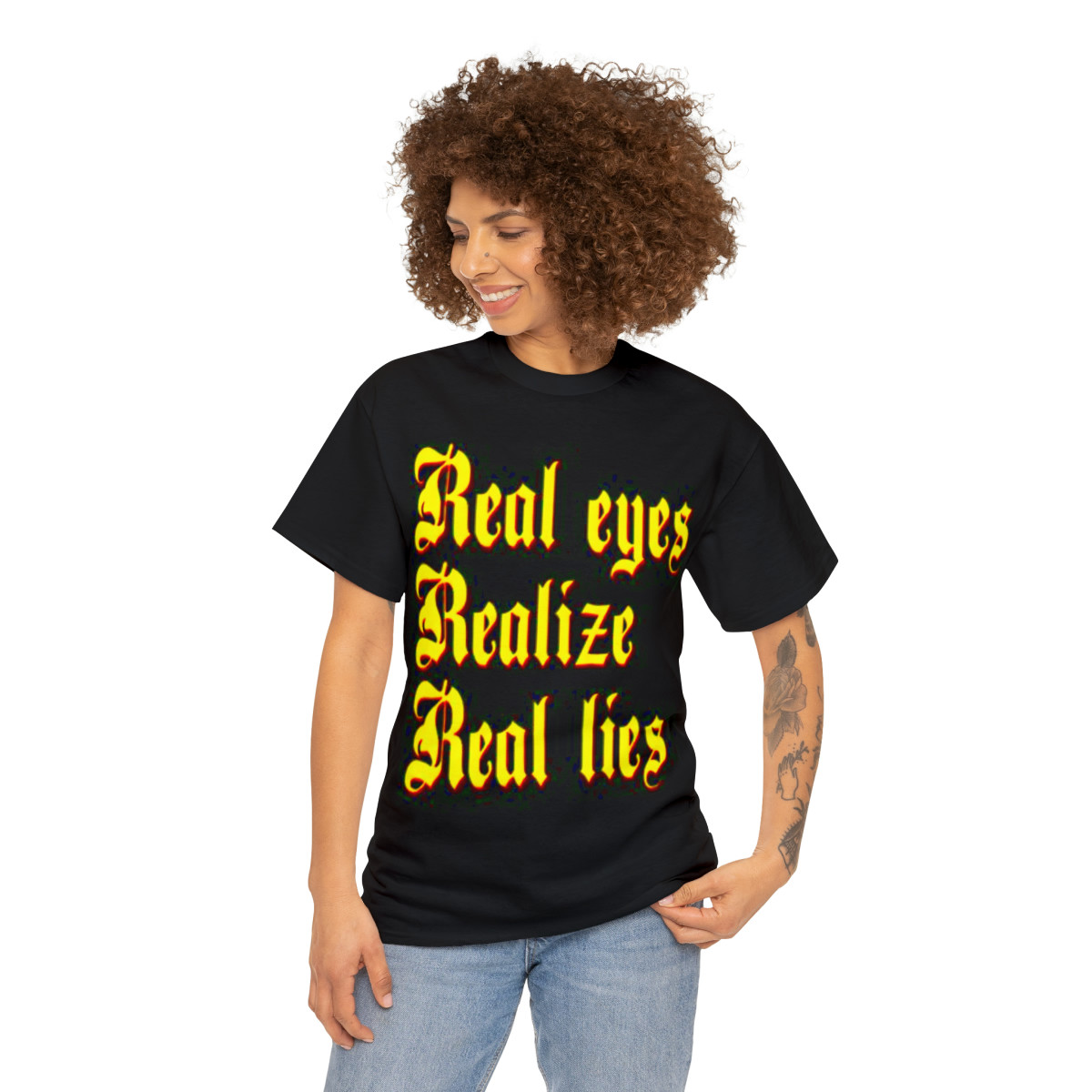 Real Eyes Realize Real Lies Men's Short Sleeve Tee