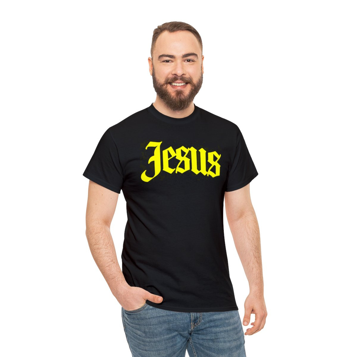 Jesus yellow Unisex Short Sleeve Tee