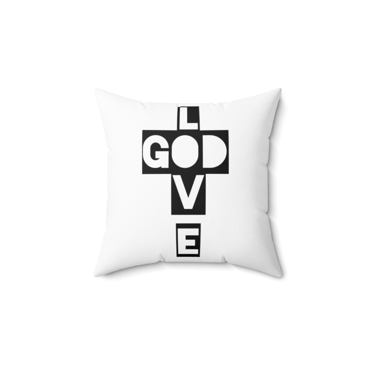 Love God Spun Polyester Square Pillow