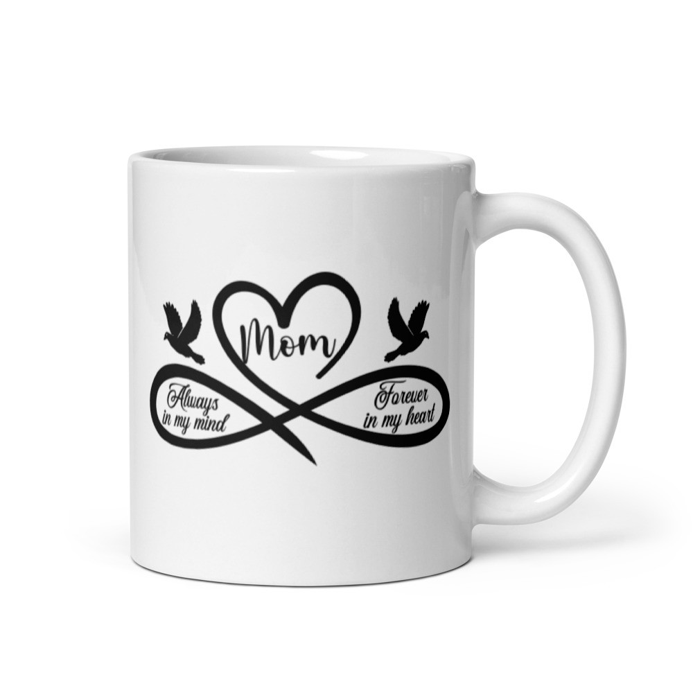 Mom, Always In My Mind Forever In My Heart - White Glossy Mug