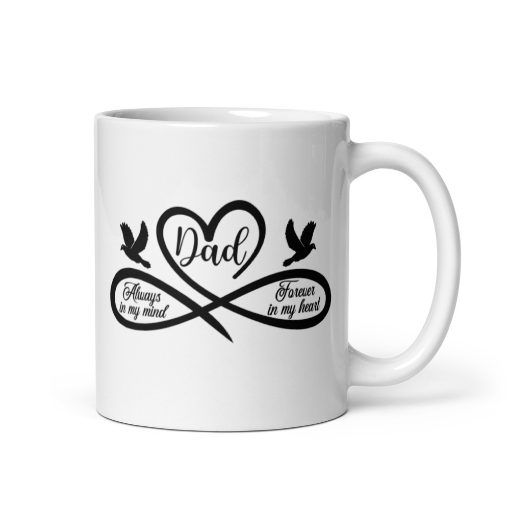 Dad, Always In My Mind Forever In My Heart - White Glossy Mug