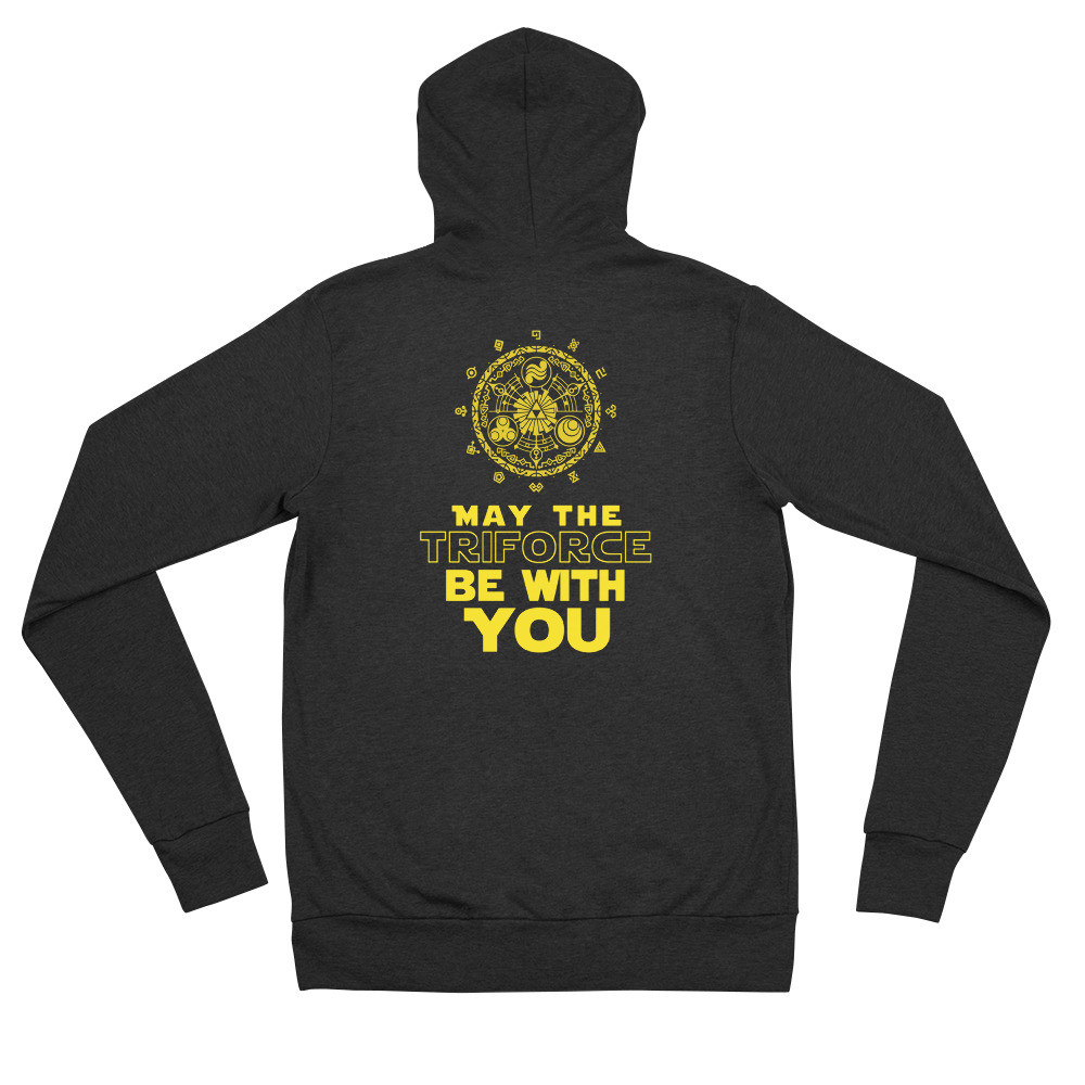Legend of Zelda "May The Triforce Be With You" Unisex Zip Hoodie