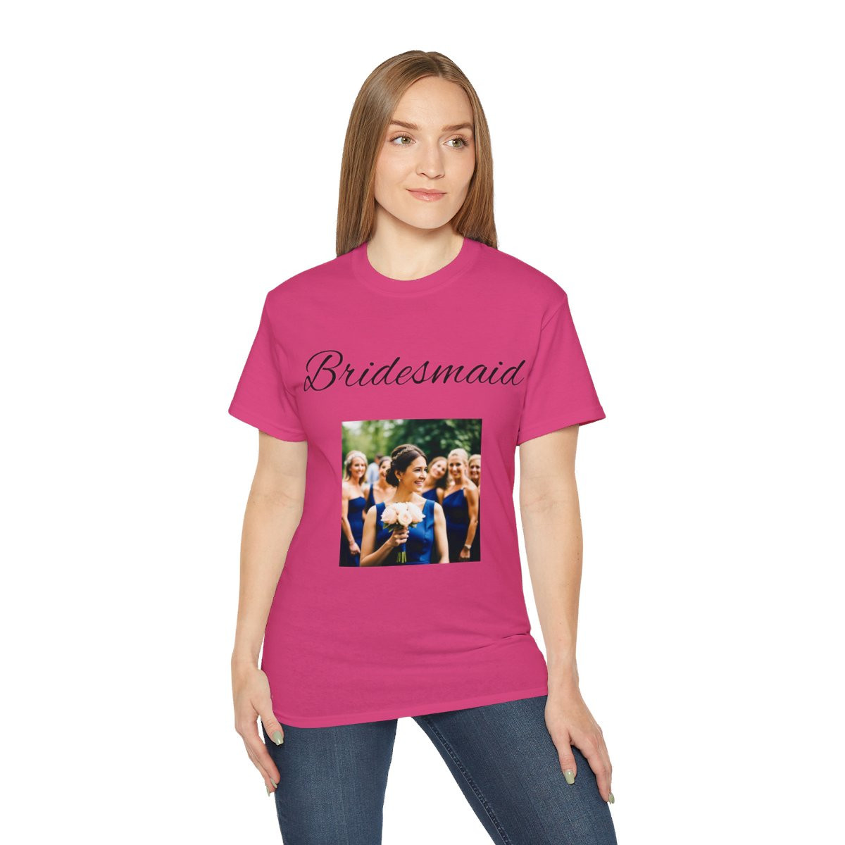 Bridesmaid Photo Cotton Tee Shirt