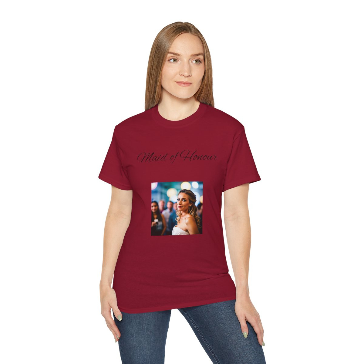 Maid of Honour Photo Cotton Tee Shirt
