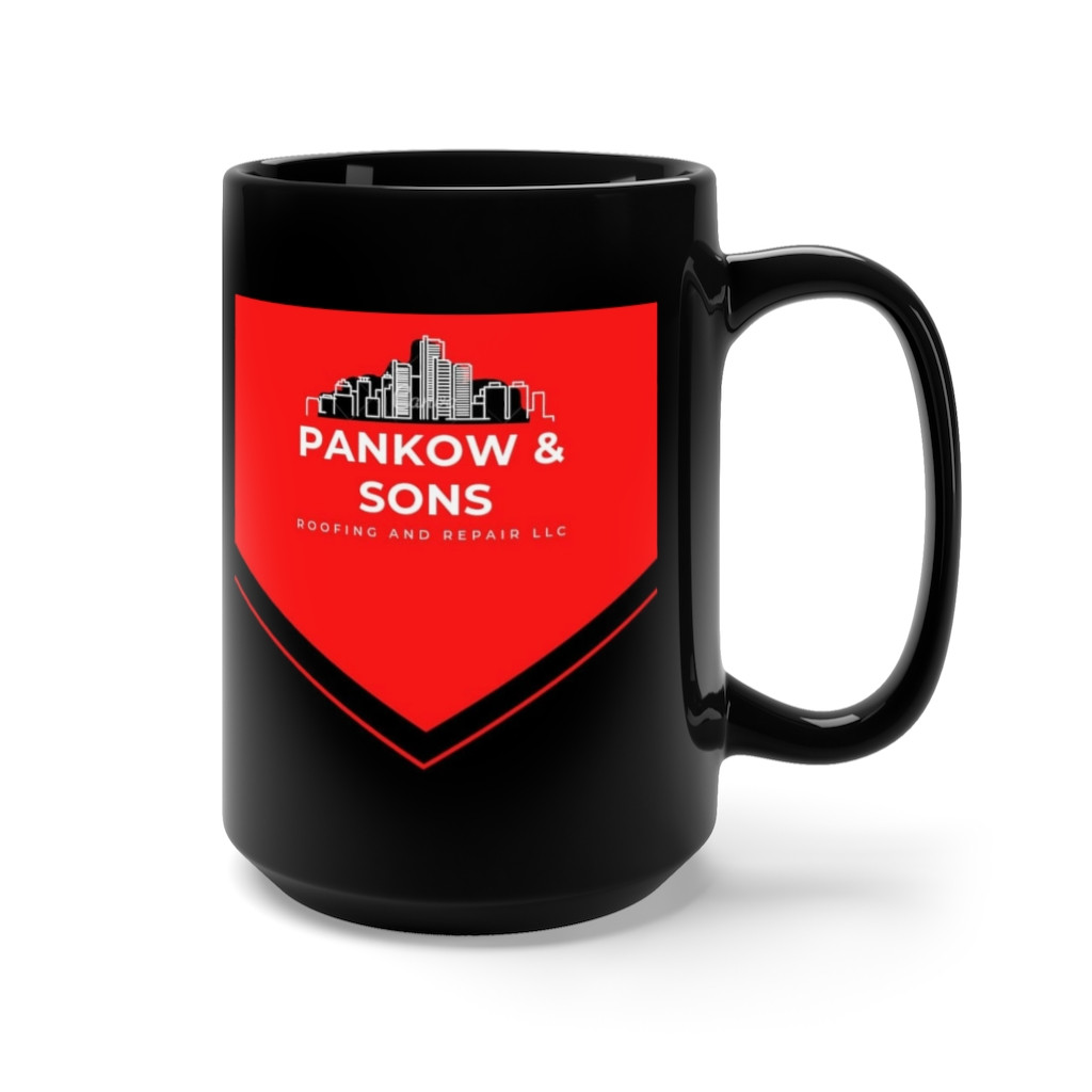 Pankow and Sons Roofing  Black Mug 15oz