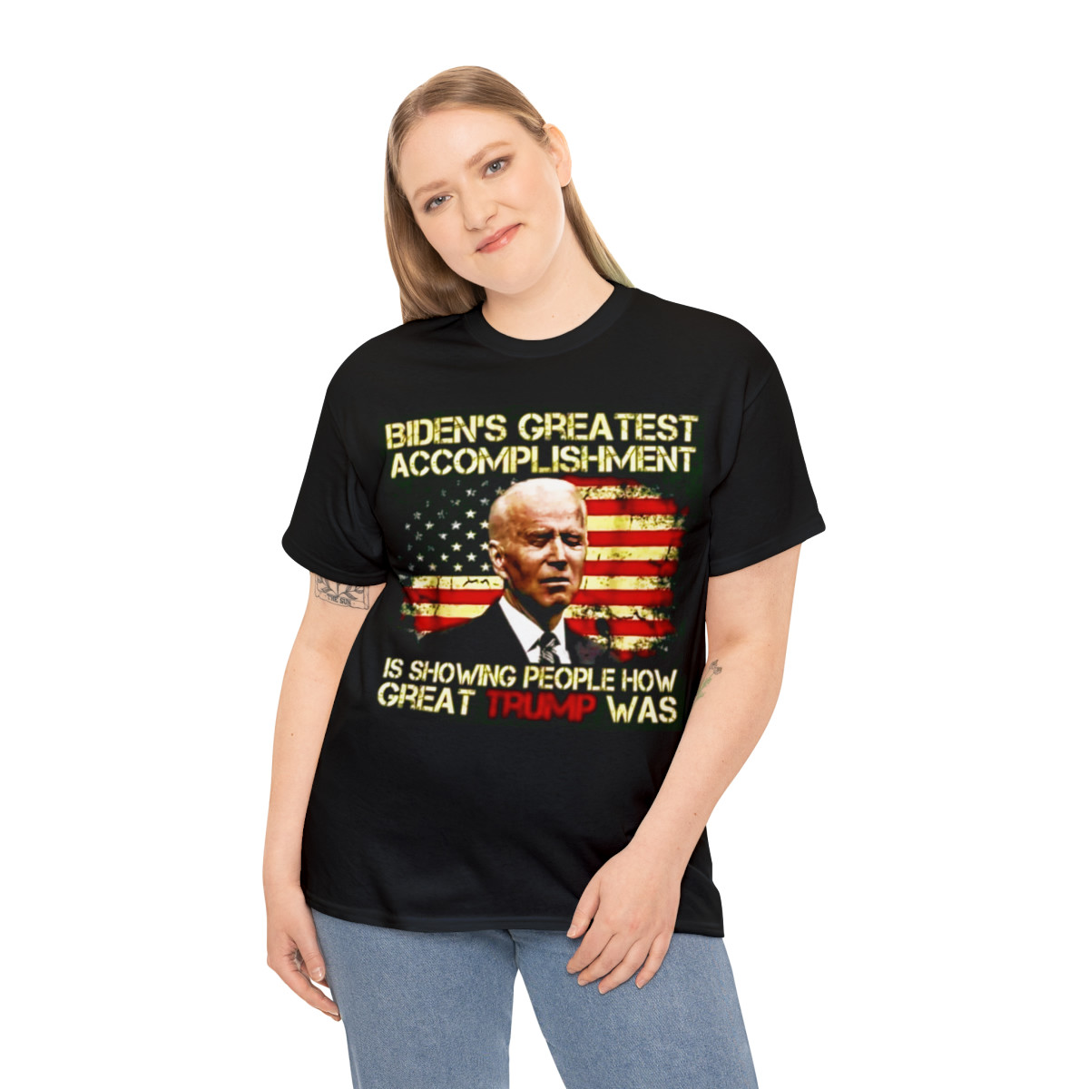 Biden's Greatest Accomplishment  showing people how great Trump Short Sleeve Tee