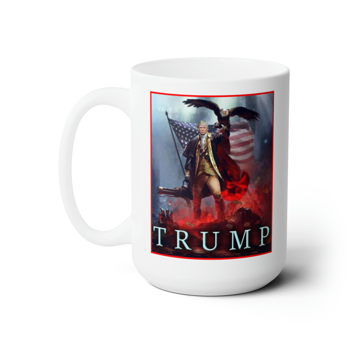 Trump 2024 as Washington on white Mug 15oz 