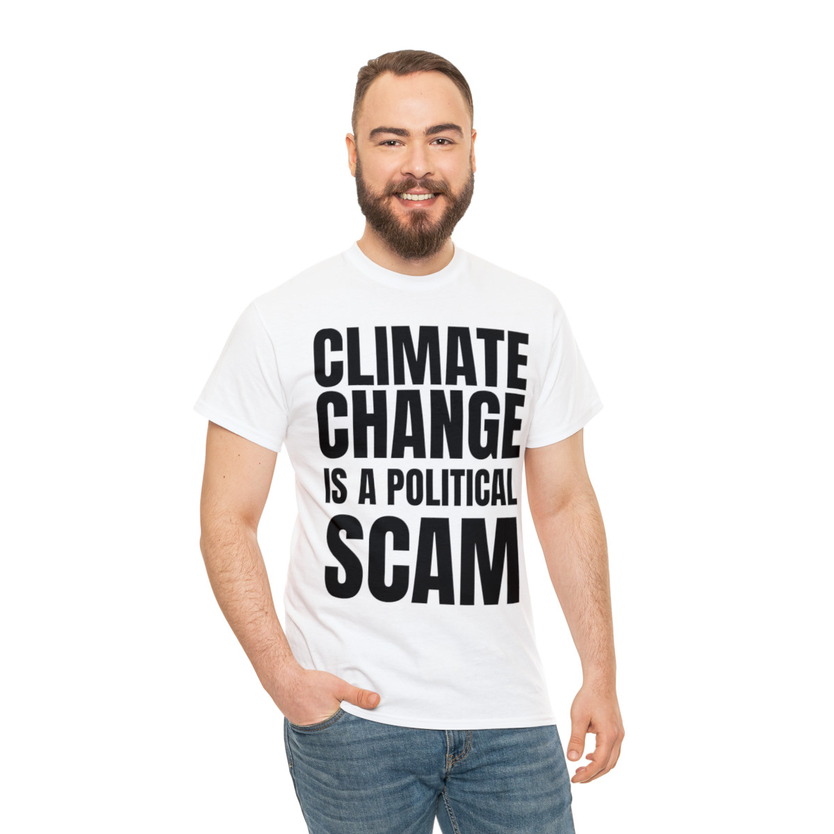 Climate Change Is A Scam blk Short Sleeve Tee