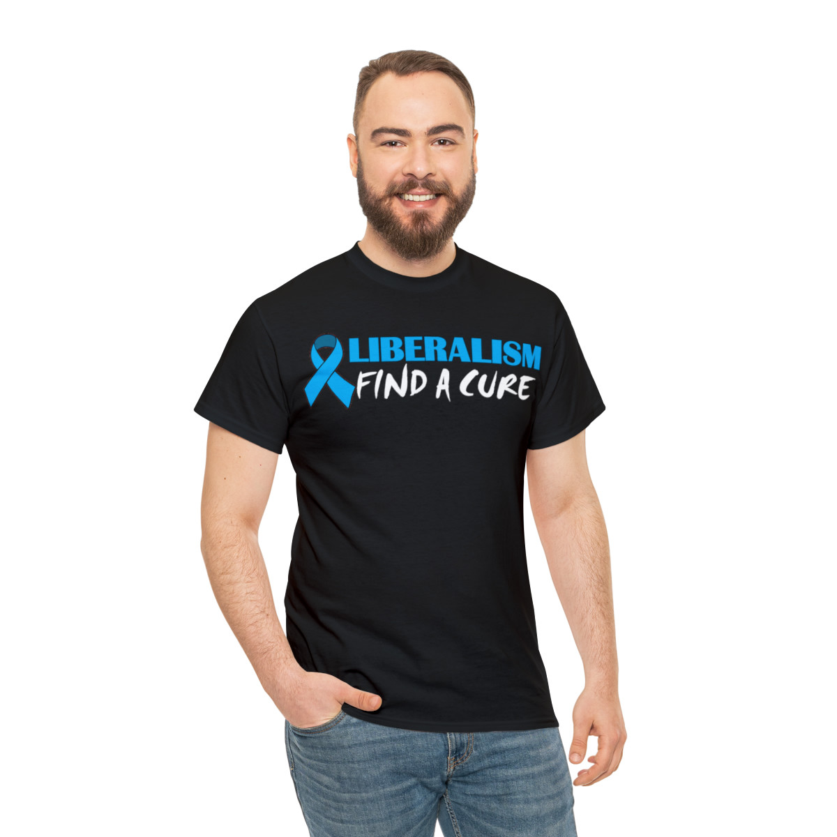 Liberalism Find A Cure Unisex Short Sleeve Tee
