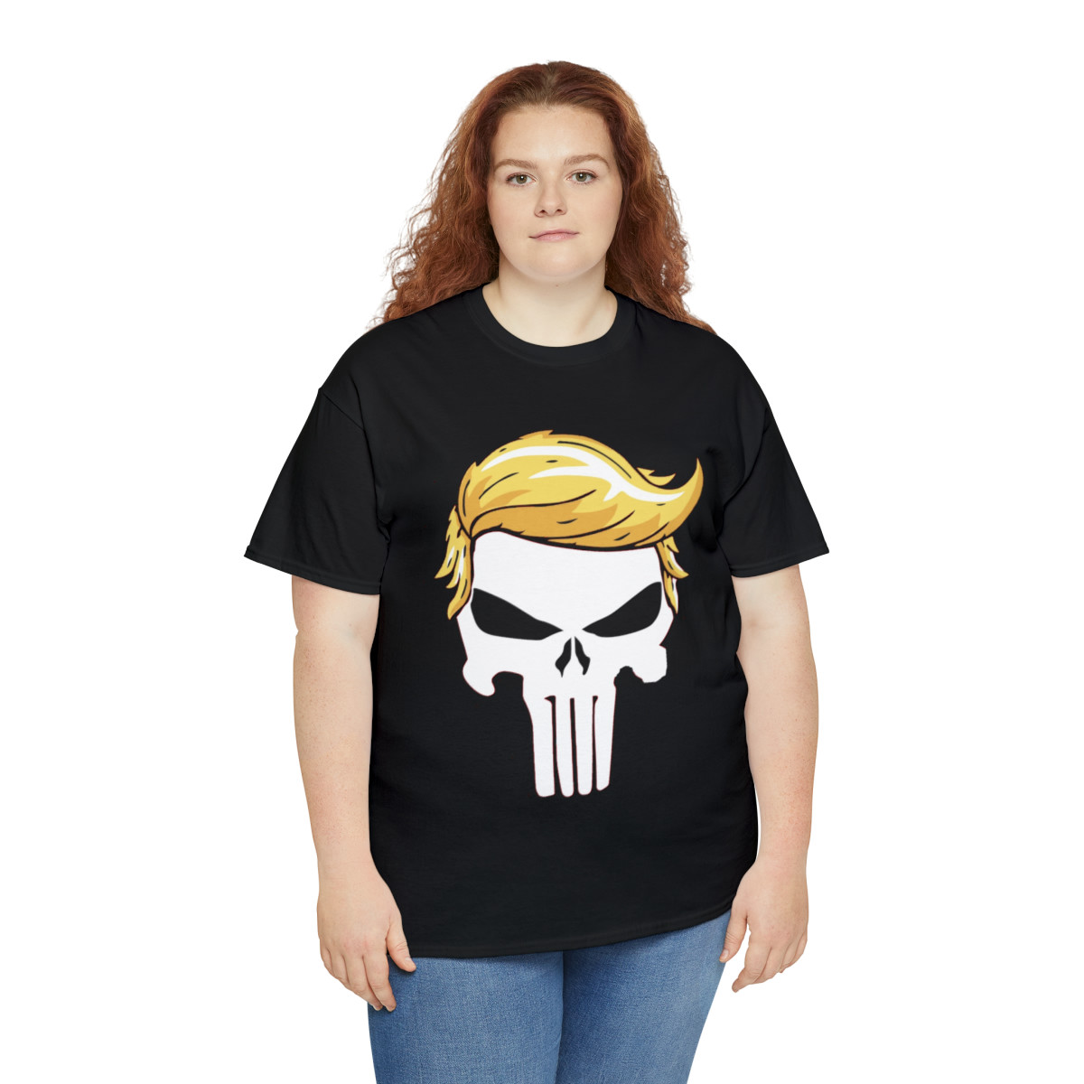 Trump Punisher with the hair right Unisex Short Sleeve Tee