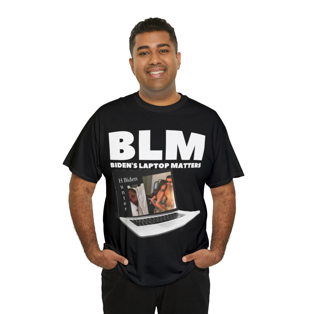 BLM Hunter Biden's Laptop Matters TRUMP 2024  Men's Short Sleeve T Shirt