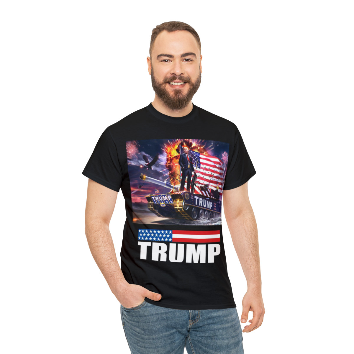 Donald J. Trump fighting for Freedom  Men's Short Sleeve T Shirt