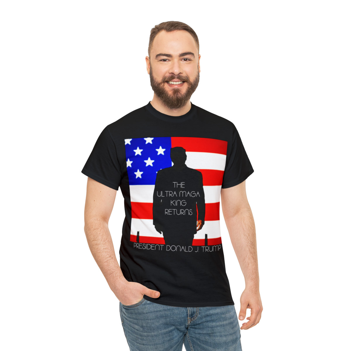 The Return of the Great Maga King Trump Silhouette short Sleeve Tee