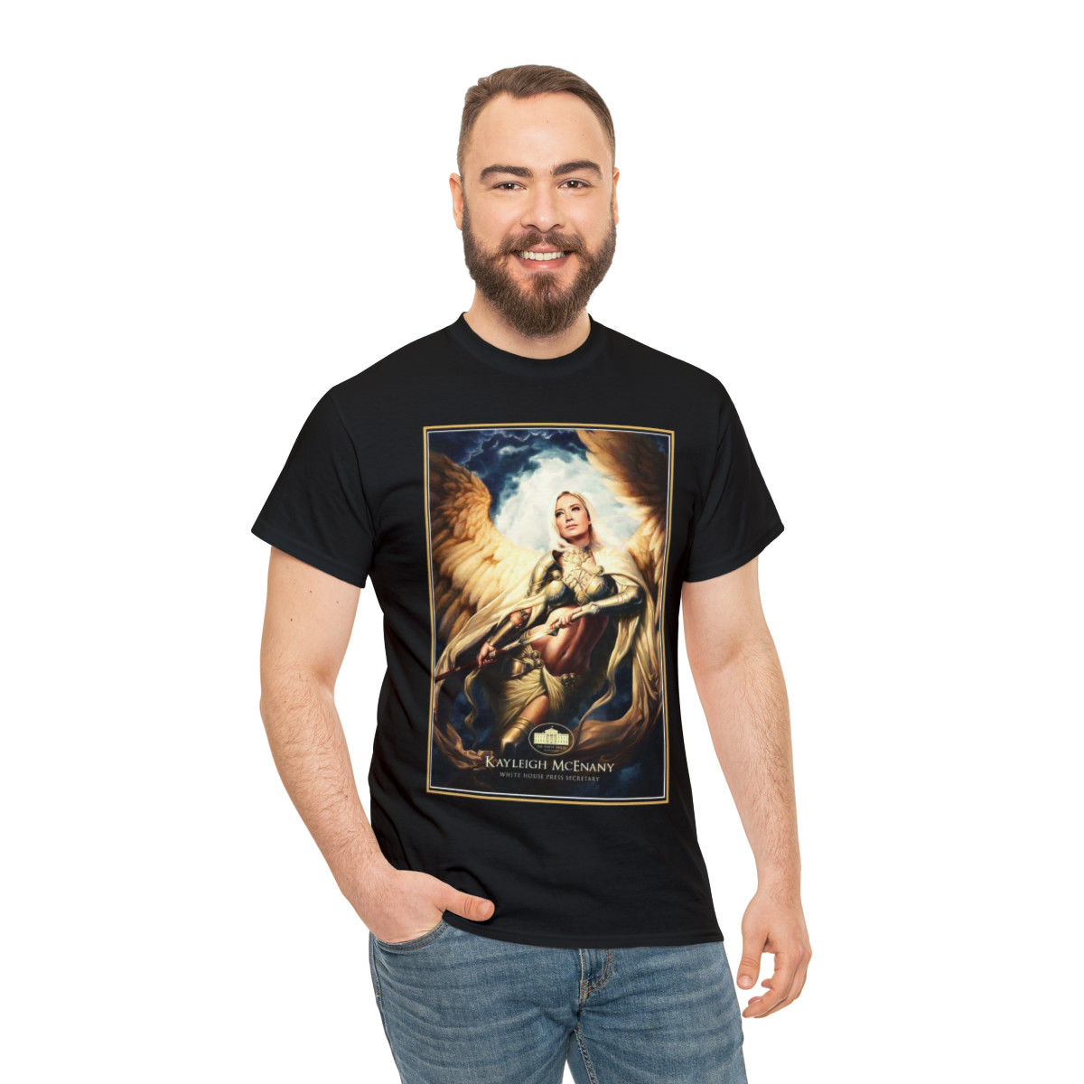 Kayleigh McEnany Angelic warrior press secretary TRUMP  Men's Short Sleeve Tee