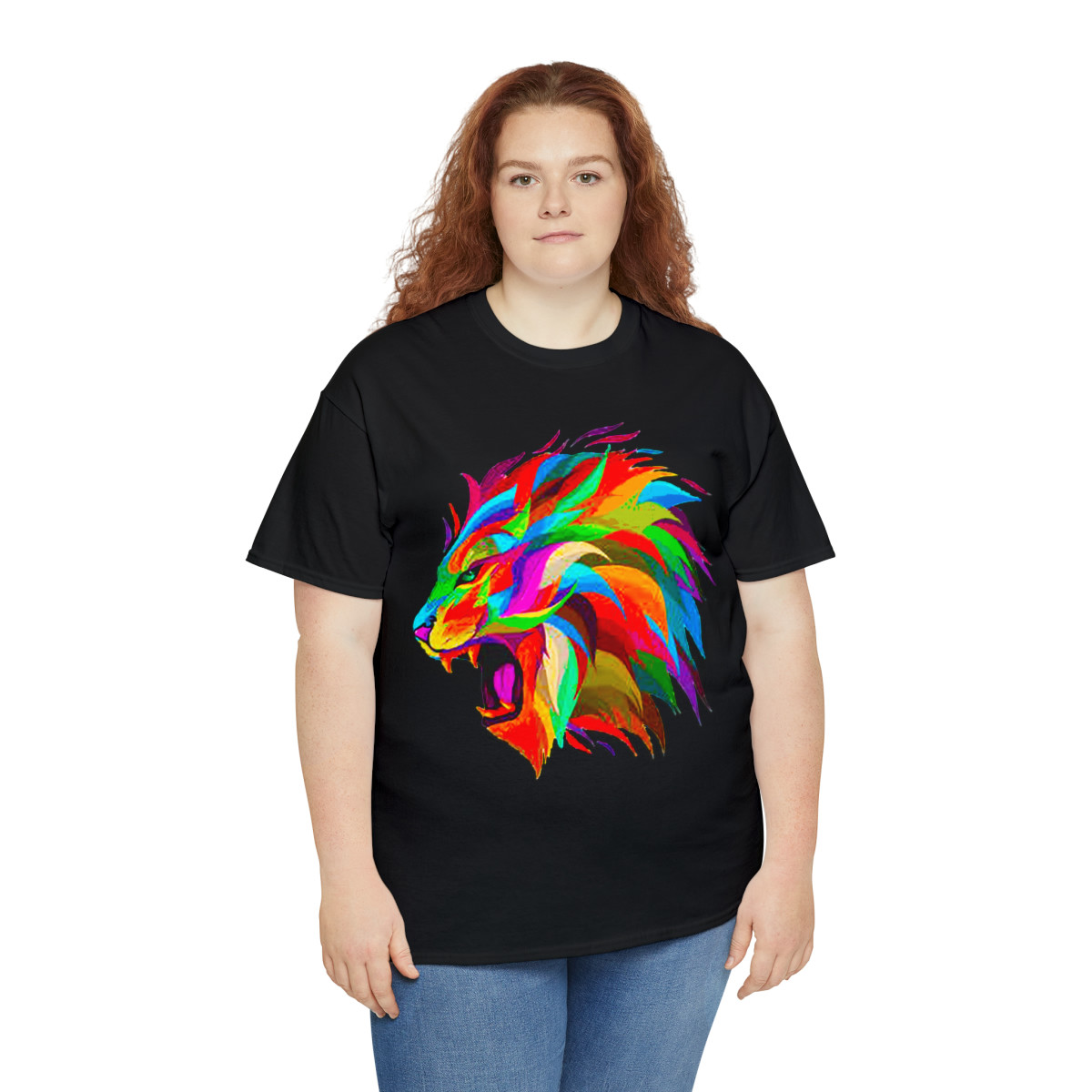 Patriot Party Lion of wild colors Trump 2021 red w blue Short Sleeve Tee