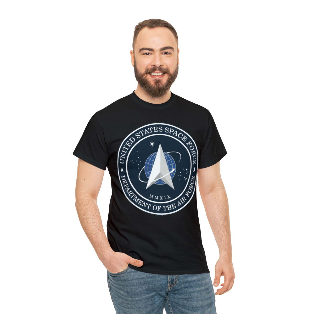 U.S. Space Force created by President Donald J Trump  Men's Short Sleeve T Shirt