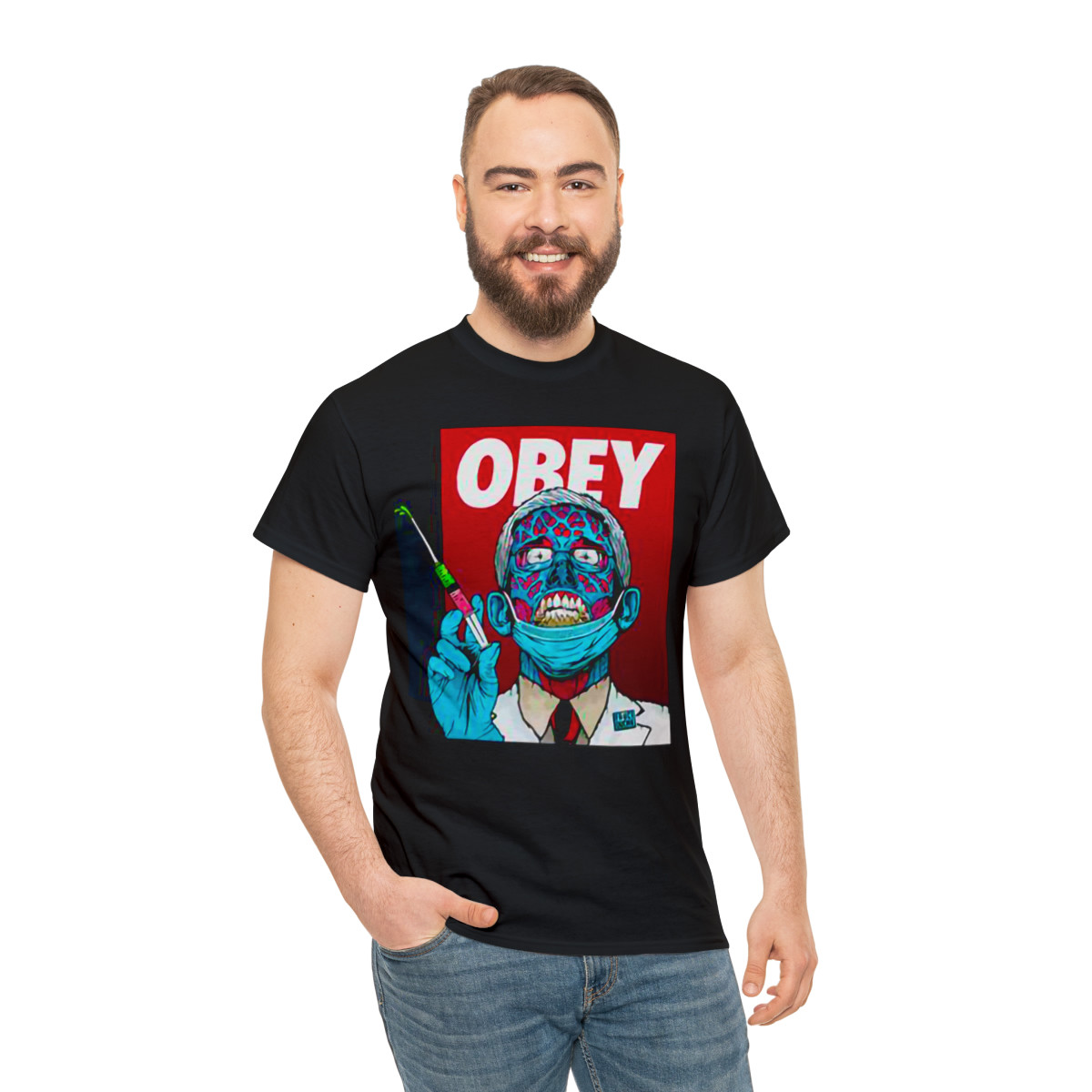 Anthony Fauci wants you to OBEY and get vax Sleeve Tee