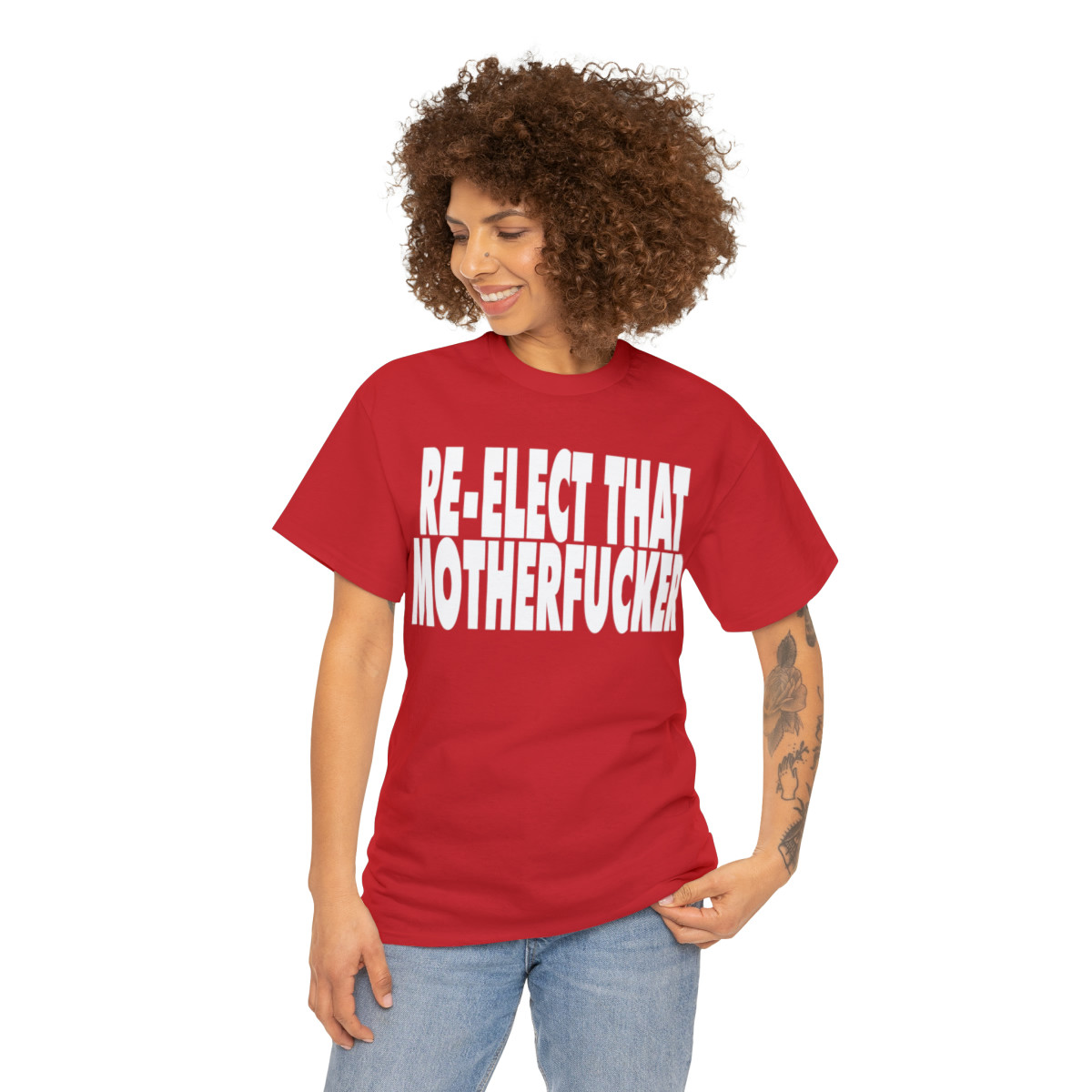 Trump Unsensoered Re- Elect That Mother F**ker uncensored Unisex Short Sleeve Tee