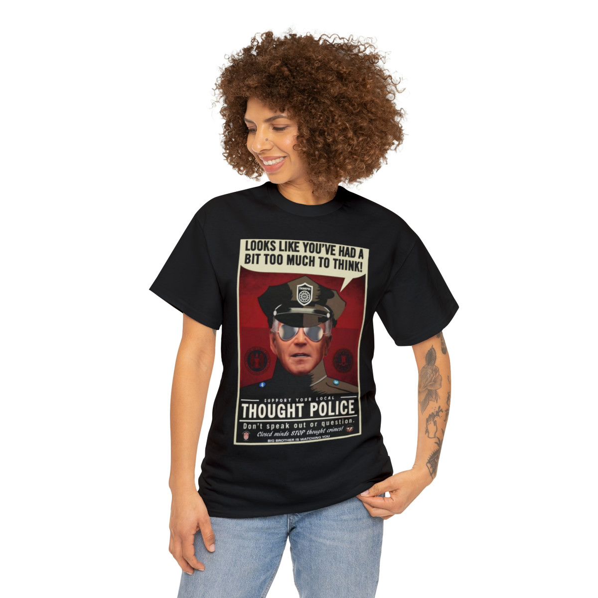 Thought Police Joe Biden  Short Sleeve Tee
