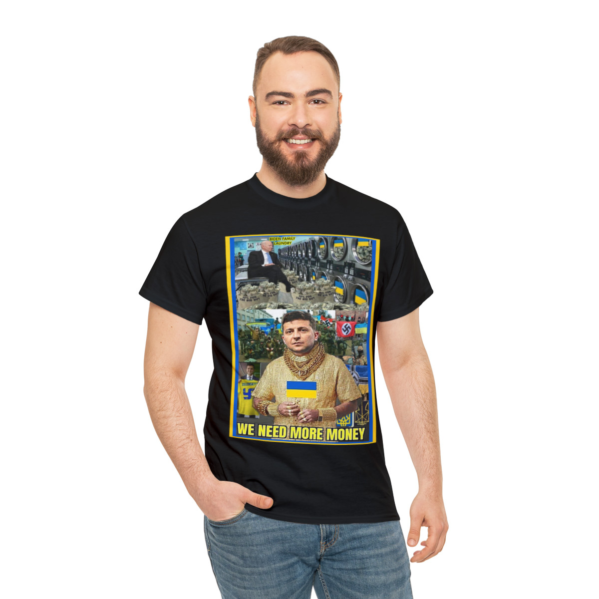 Biden Family Laundry We Need More Money for Ukraine Men's Short Sleeve Tee