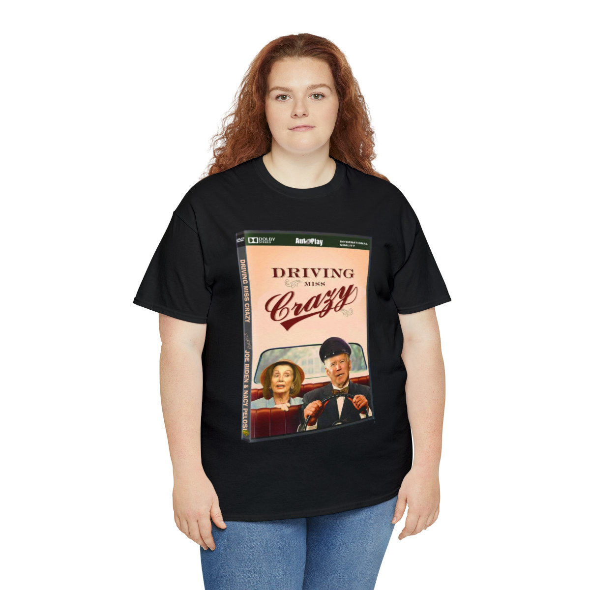 Driving Miss Crazy Staring Joe Biden and Nancy Pelosi Men's Short Sleeve T Shirt