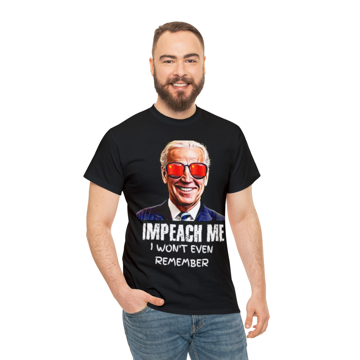 Joe Biden Impeach me now, I won't even remember it Men's Short Sleeve Tee