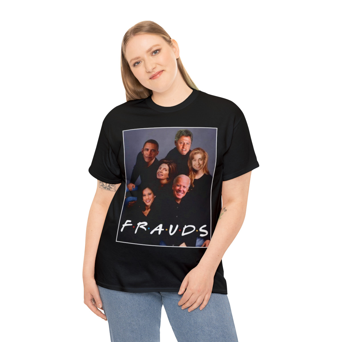 Frauds Joe Biden and the deep state 6 let's go Brandon Unisex Short Sleeve Tee