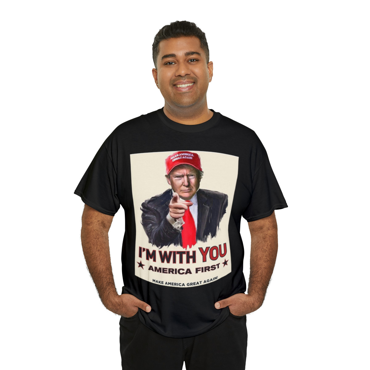 TRUMP 2024 maga hat  Unisex Heavy Cotton Tee