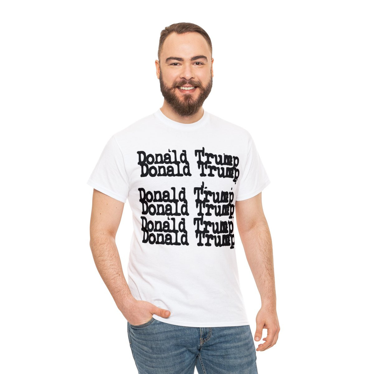 Donald Trump Cheap Trick Style Trump 2024 white Short Sleeve Tee