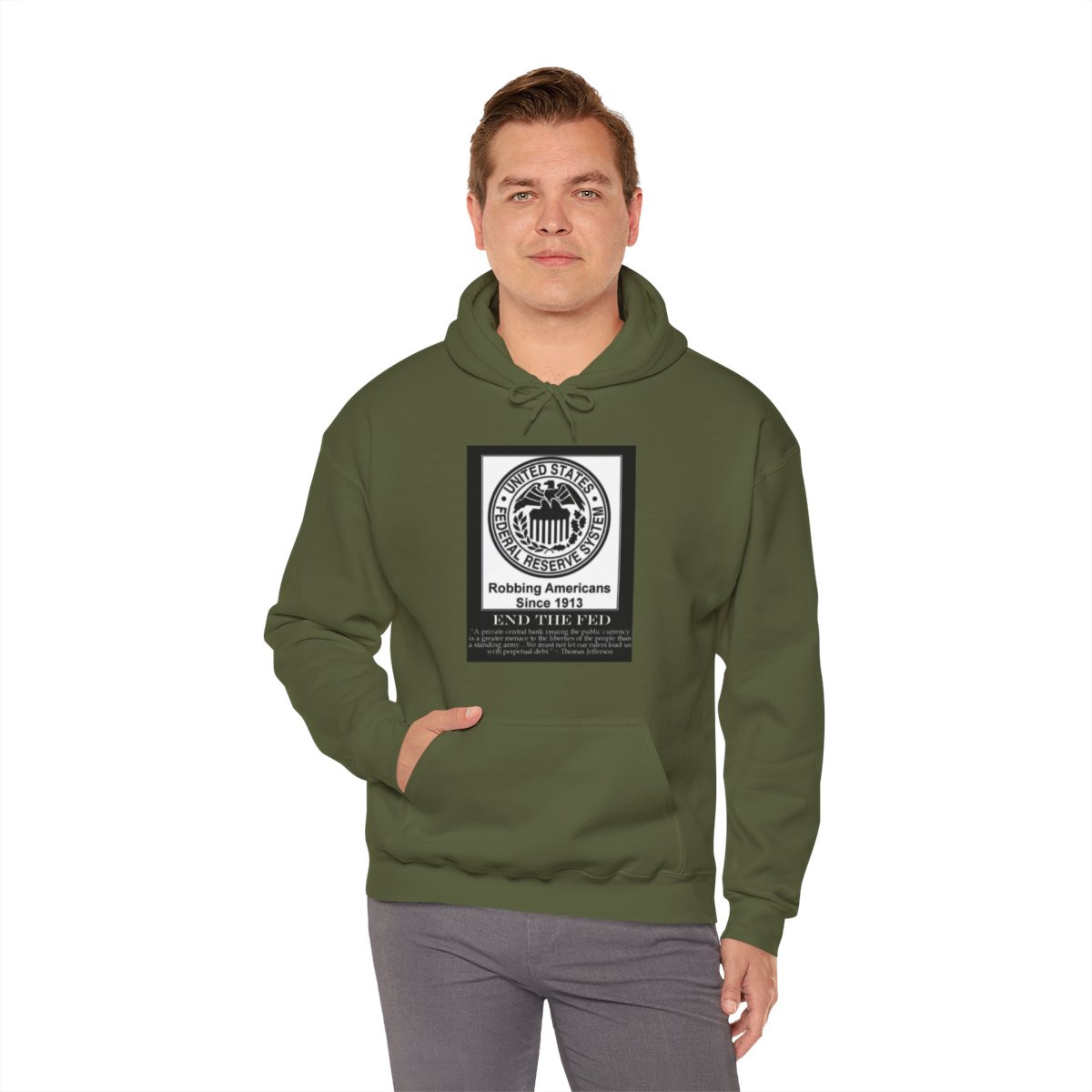 END The FED #1 Robing us since 1913  Unisex Heavy Blend™ Hooded Sweatshirt