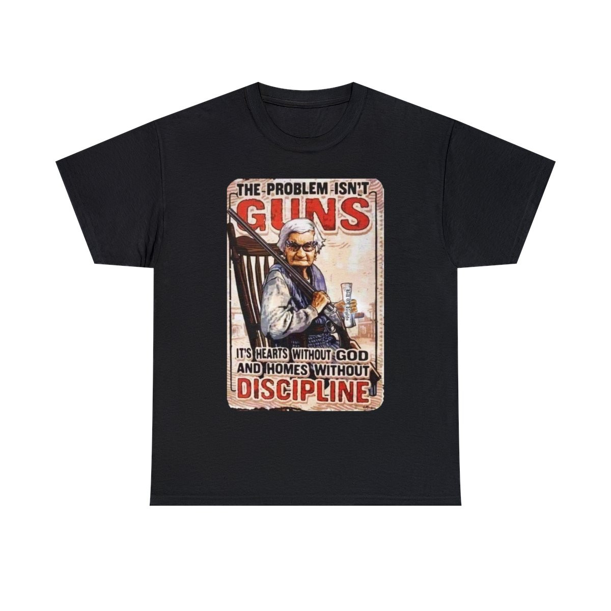 The problem isn't guns it's discipline  Men's Short Sleeve Tee