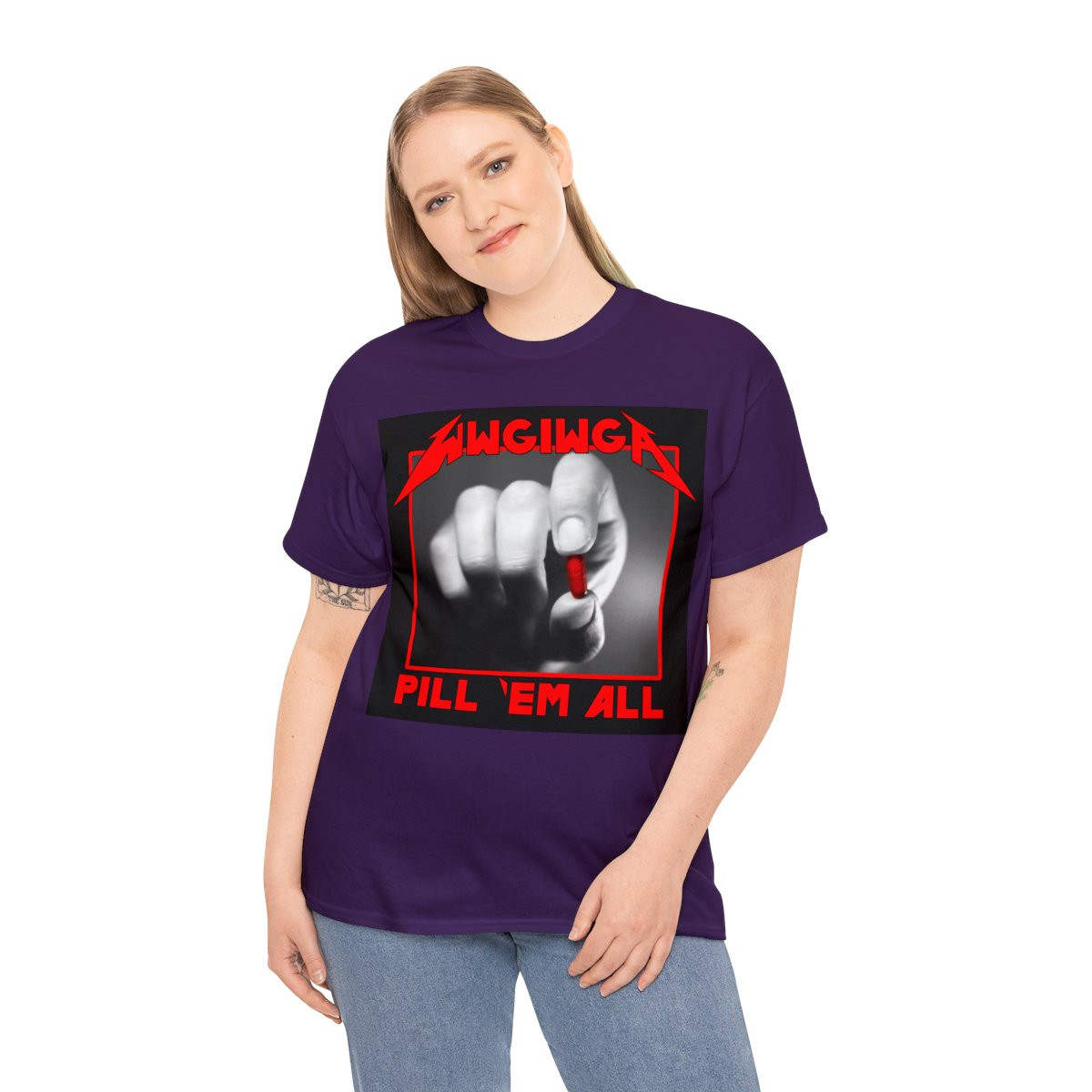 WWG1WGA Pill 'Em All Metallica Style 2 short Sleeve Tee