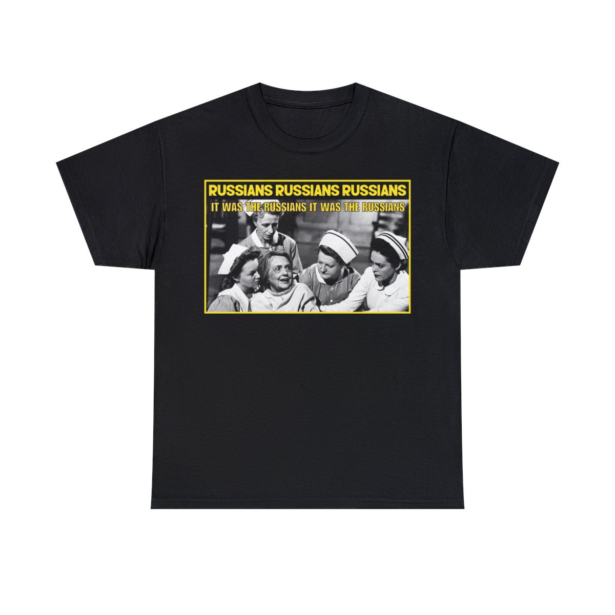 Hillary Clinton taken away crying it was the Russians Men's Short Sleeve Tee
