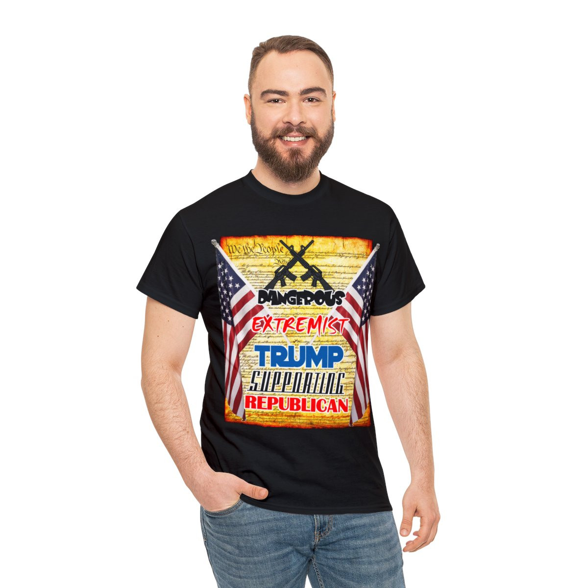 Dangerous Extremist Trump Supporting Republican Short Sleeve Tee