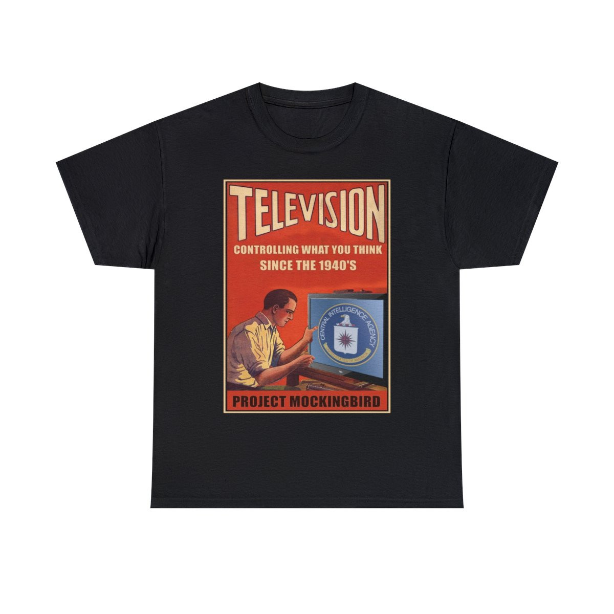 Television  Project Mockingbird Fake News Trump 2024 Short Sleeve Tee