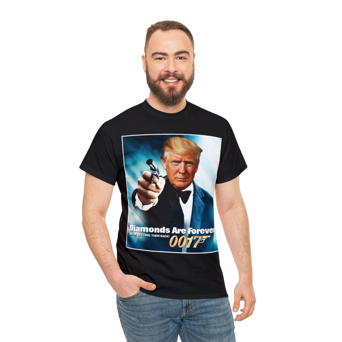 Agent 0017 Donald J Trump Diamonds Are Forever Men's Short Sleeve Tee
