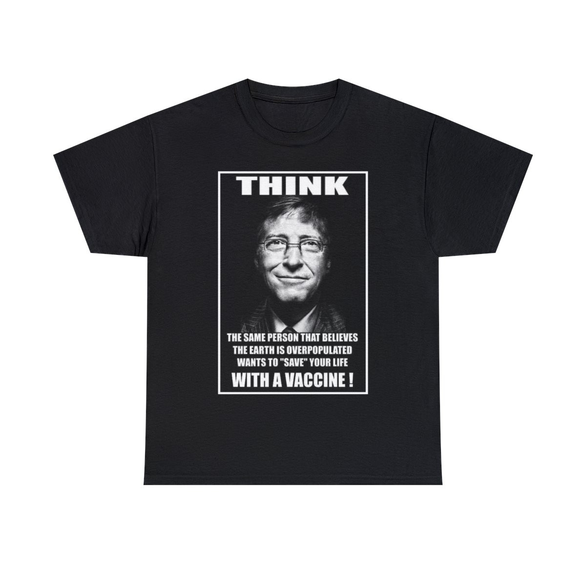 THINK Bill Gates wants to save your life ?  Short Sleeve Tee